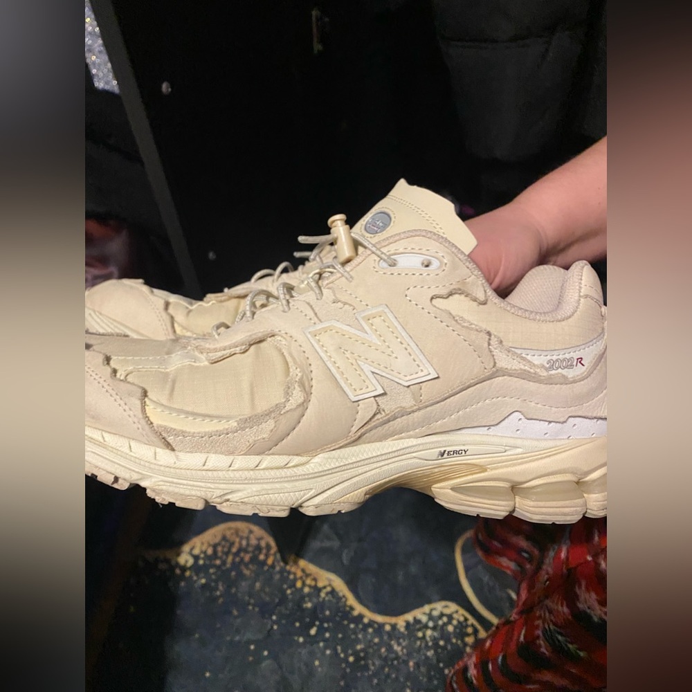 New Balance Beige and Grey Sneakers